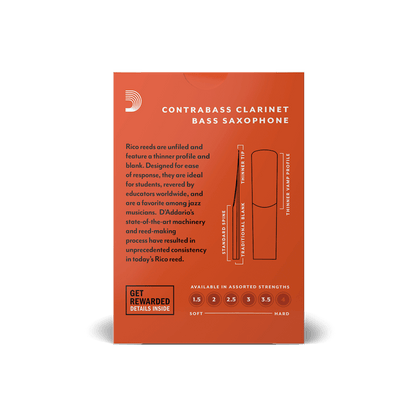 Rico by D'Addarío Contrabass Klarinet/Bass saxofoon